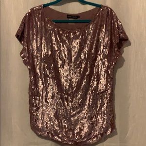 Pink sequin t-shirt